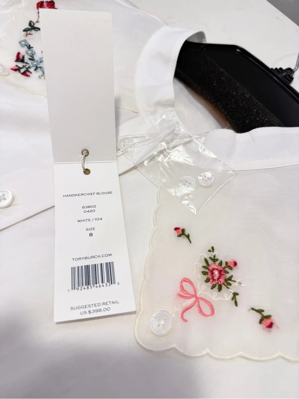 Tory Burch NWT Rare Discontinued Intricate Floral Embroidered Blouse